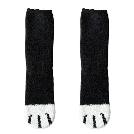 Plush Winter Cute Cat Paws Sock