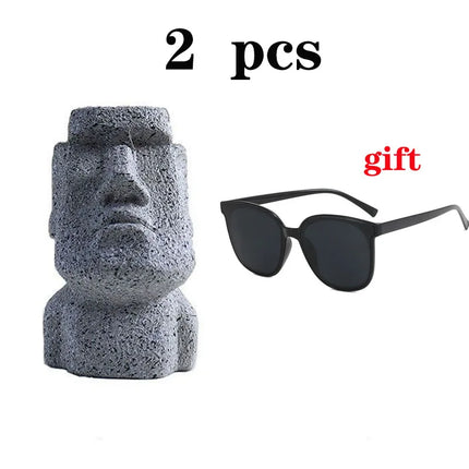 Stone Face Eyeglass Holder Stand
