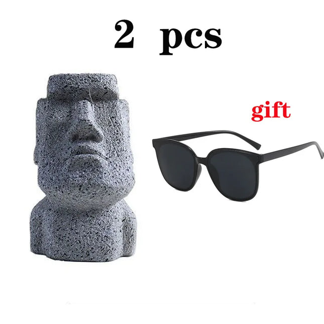 Stone Face Eyeglass Holder Stand