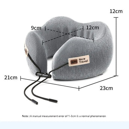 U-Shaped Memory Foam Soft Built-in  Storage Case Travel Pillow