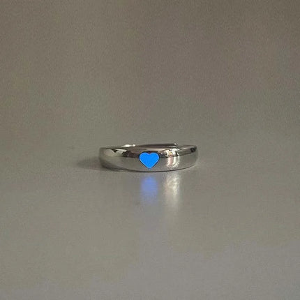 Eternal Love Luminous Heart Couple Gift Ring