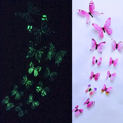 3D Wall Art Magical Luminous Butterfly
