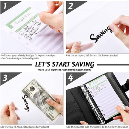 Financial Planner Leather Multi Pocket Bill Organizer Notebook