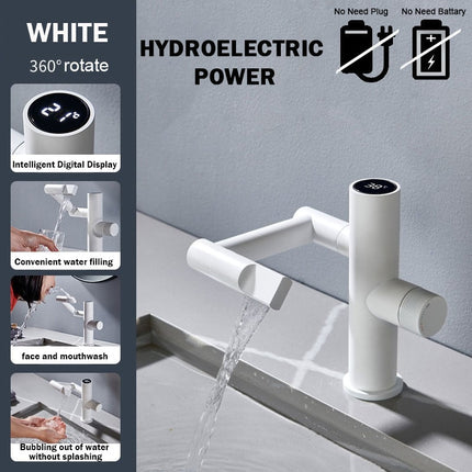 Hydroelectric Rotating Modern Smart Waterfall Faucet