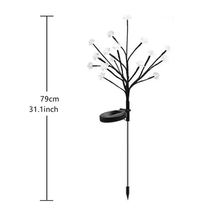 Sakura Tree Solar Flower Pathway Outdoor Lights