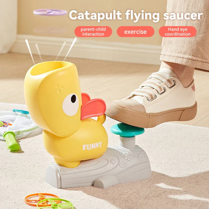 Air-Powered Rocket Disc Launcher Toy Set