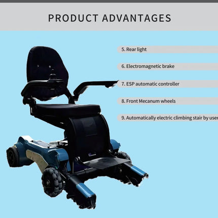 Stair Climber Foldable Electric Wheelchair