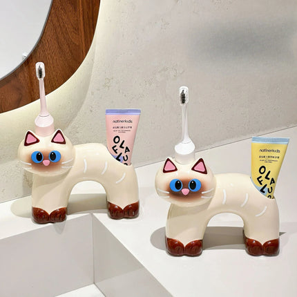 Sassy Cat Ceramic Toothbrush Holder