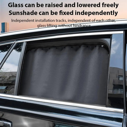 Magnetic Slide Retractable Rail Car Window Curtains