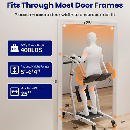 Ergonomic Patient Lift Assist Transfer Wheelchair