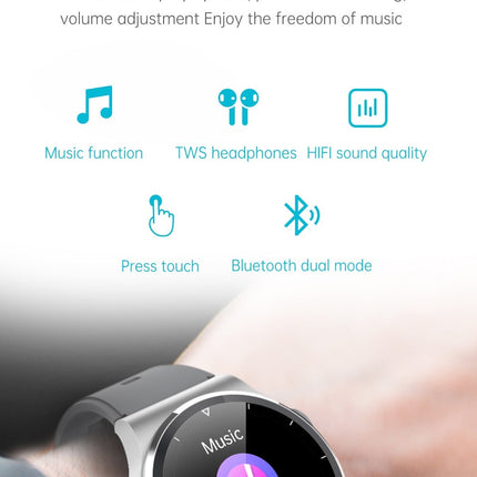 Classic Waterproof Built-in Earphone Smartwatch
