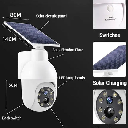 Solar Powered Motion Sensor Smart Rainproof Dummy Camera