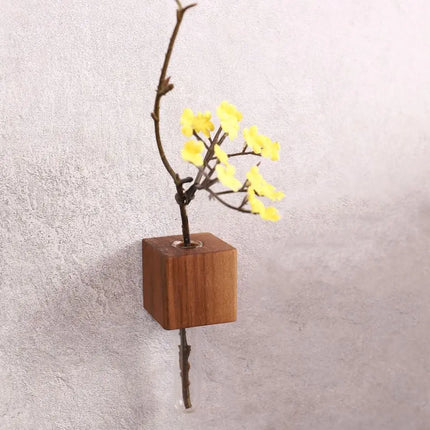 Wooden Magnetic Flower Tube Vase