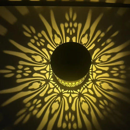 Geometric Pattern Decorative Solar Garden Wall Light