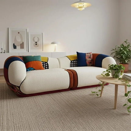Matissero Bold Patchwork Colorblock Lounge Sofa