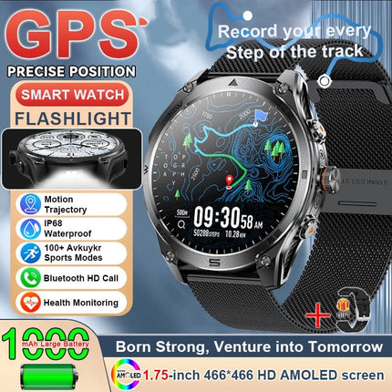 Advanced Sports GPS Waterproof Fitness Tracker Smartwatch