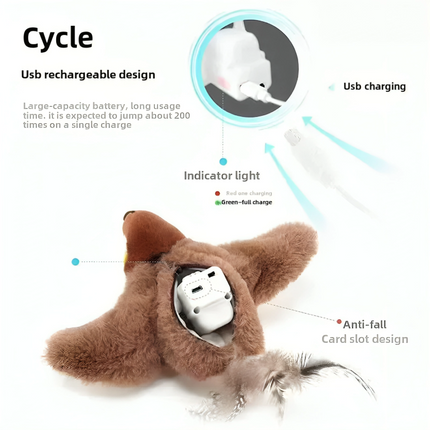Motion-Activated Chirping Bird Interactive Cat Toy