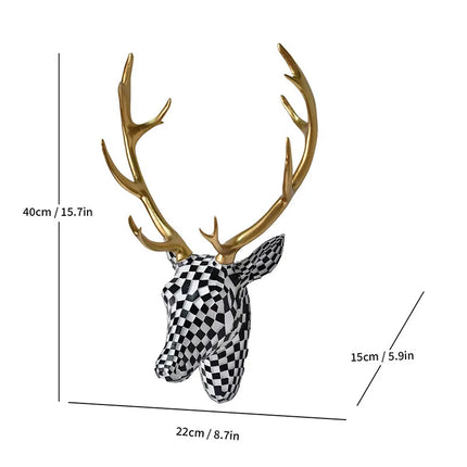 Artistic Deer Head Sculptural Wall Decor