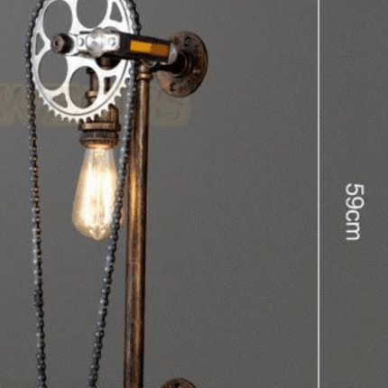 Vintage Loft Bicycle Gear Chain Lamp