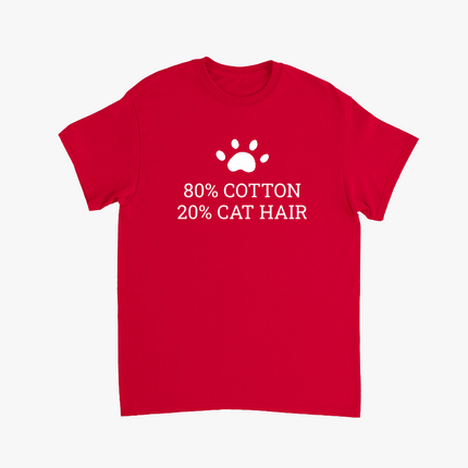 80% Cotton 20% Cat Hair Creative T-Shirt