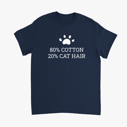 80% Cotton 20% Cat Hair Creative T-Shirt