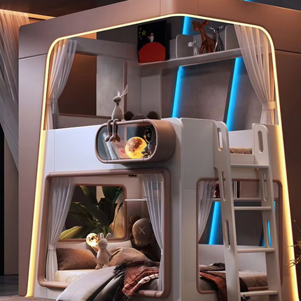 Space Capsule Futuristic Kids Creative Bunk Bed