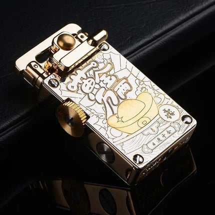 Ottonara Hand-Engraved Vintage Brass Windproof Lighter