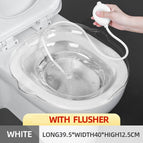 white with flusher
