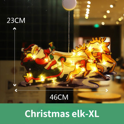 Flashing Christmas Decor Window Hanging Lights