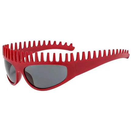 Futuristic Comb-Top Headband Sunglasses