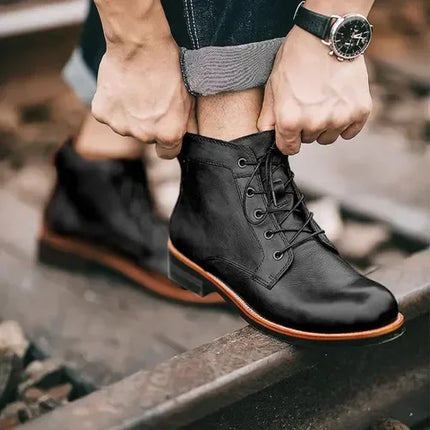 Round Toe Casual Ankle Vintage Men Boots