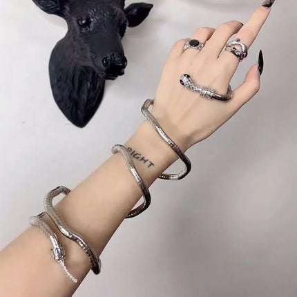 Snake Wrap Bold Dual Necklace
