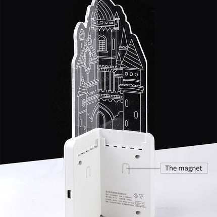 3D LED Rechargeable Wall Night Lamp