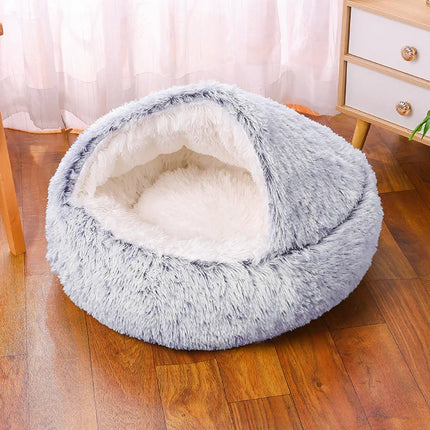 Snuggle Nest Plush Covered Pet Bed