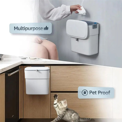 Hands-Free Self Sealing Smart Trash Can