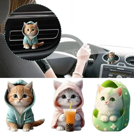 Cool Hoodie Cat Clip-On Car Freshener