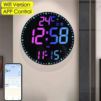 Neon Pulse Smart RGB Multifunctional Wall Clock