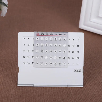 Aluminum Rotating Dial Perpetual Desk Calendar