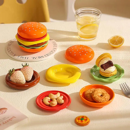 Stackable Hamburger Multi-Layer Plate Set