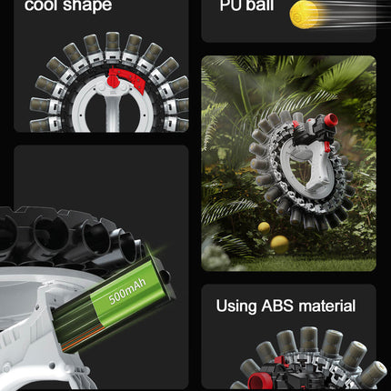 Annular Automatic Nerf Bullet Shooting Toy Gun