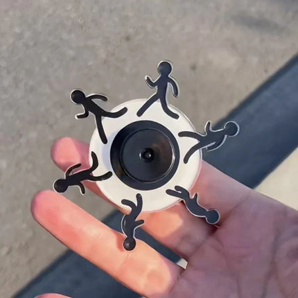 Running Stickman Optical Illusion Fidget Spinner