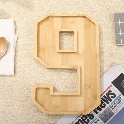 Wooden Numbers Serving Tray