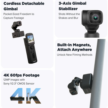 3-Axis Smart Snap 4K Gimbal Camera