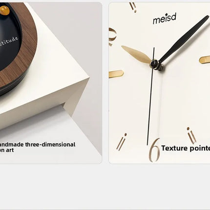 Corner-Split Dual Display Minimal Wall Clock