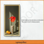 E / 120X30CM / Dimmable warm light | Black Border