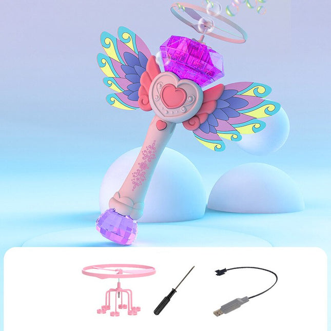 Flying Magic Heart Bubble Maker Toy