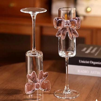 Pink Bow Cute Glass