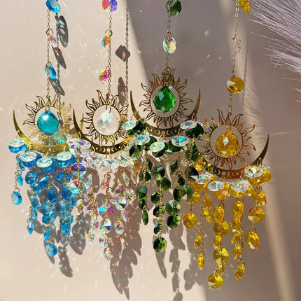 Radiant Moonlit Quartz Prism Suncatcher
