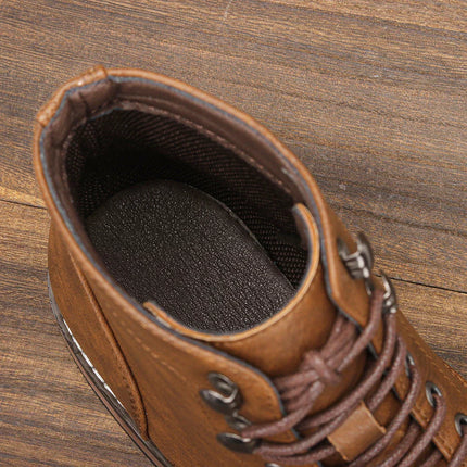 Timeless Vintage Leather Lace-Up Everyday Casual Boots