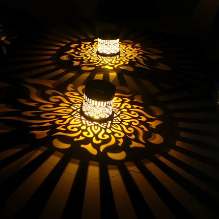 Geometric Pattern Decorative Solar Garden Wall Light